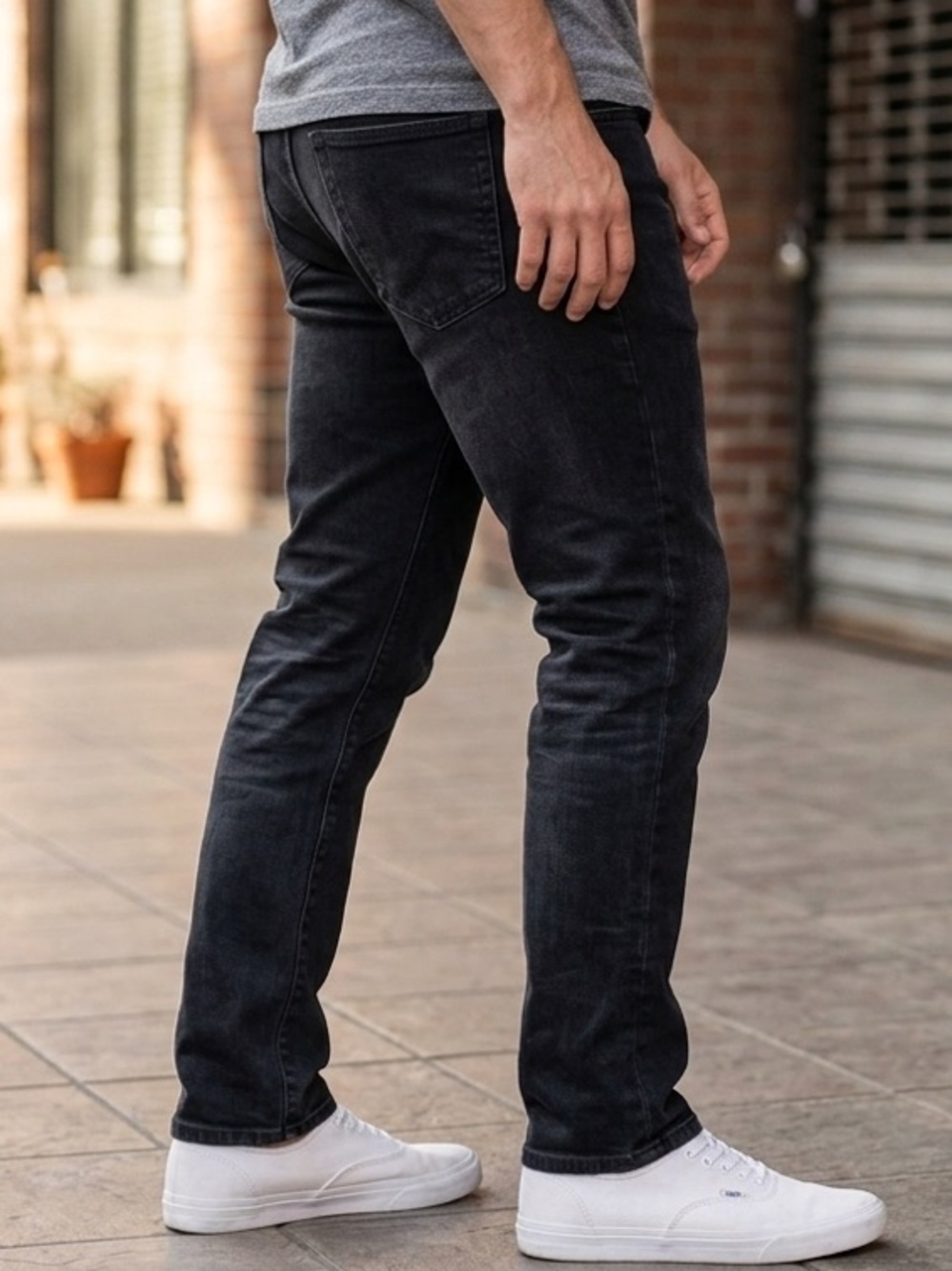 Joe Fresh Slim Straight Black Jeans